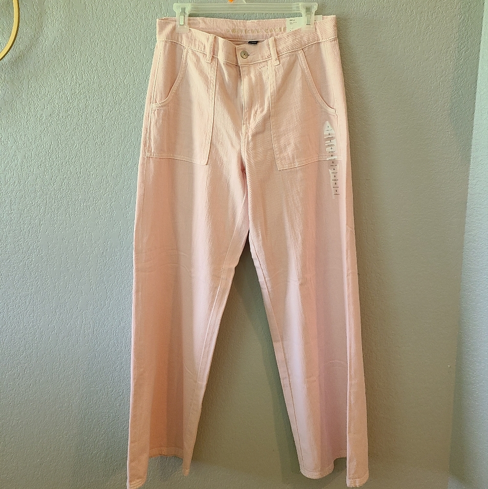American Eagle Pink Jeans Size 6